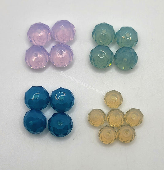 #5040 - Swarovski Crystal Briolette/ Donut Beads; Opal Colors
