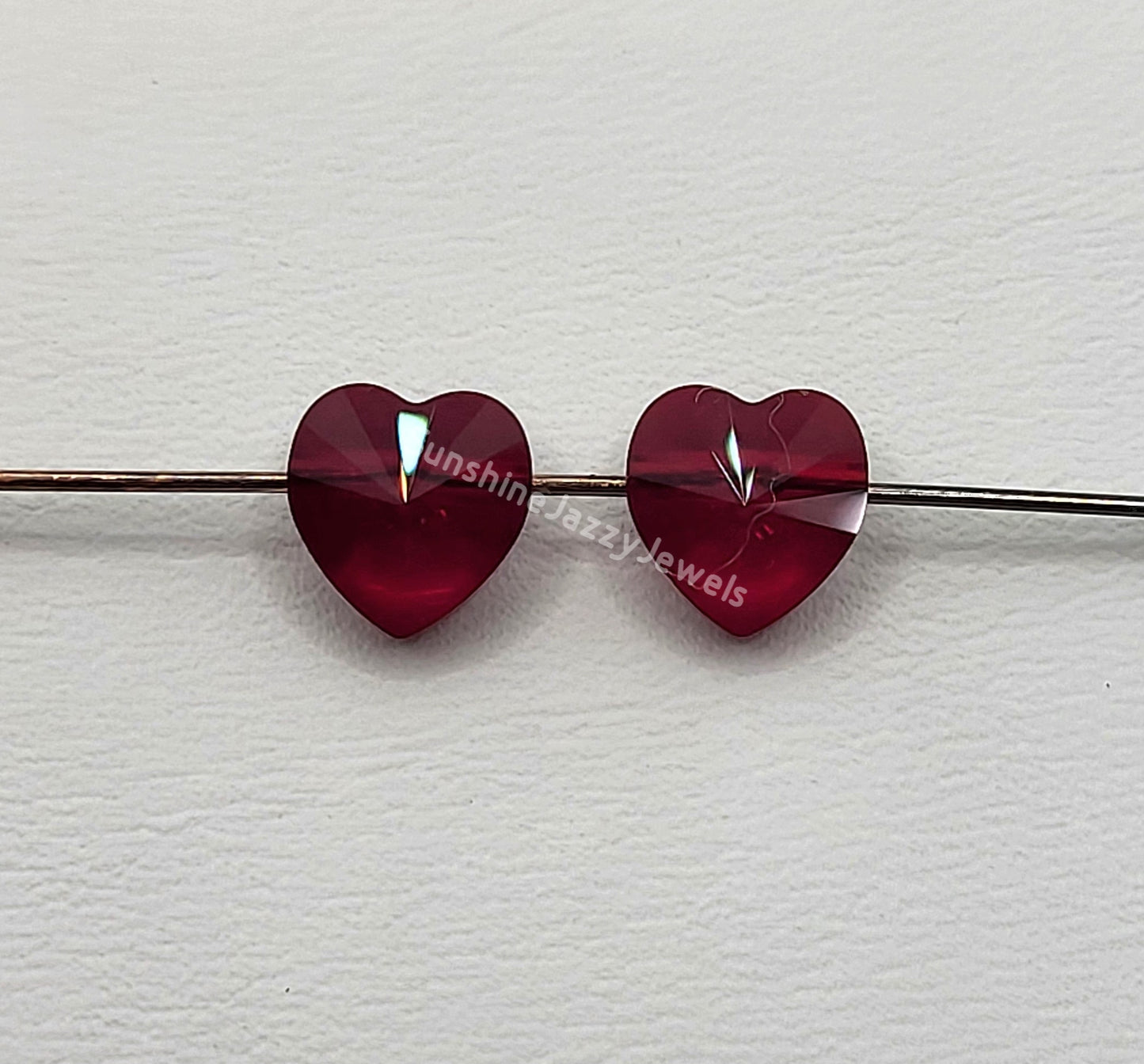 #5742 - Swarovski Crystal 8mm Heart Beads; Clear, Clear AB, or Siam