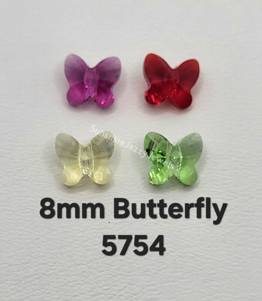 #5754 - Swarovski Crystal 8mm Butterfly Beads