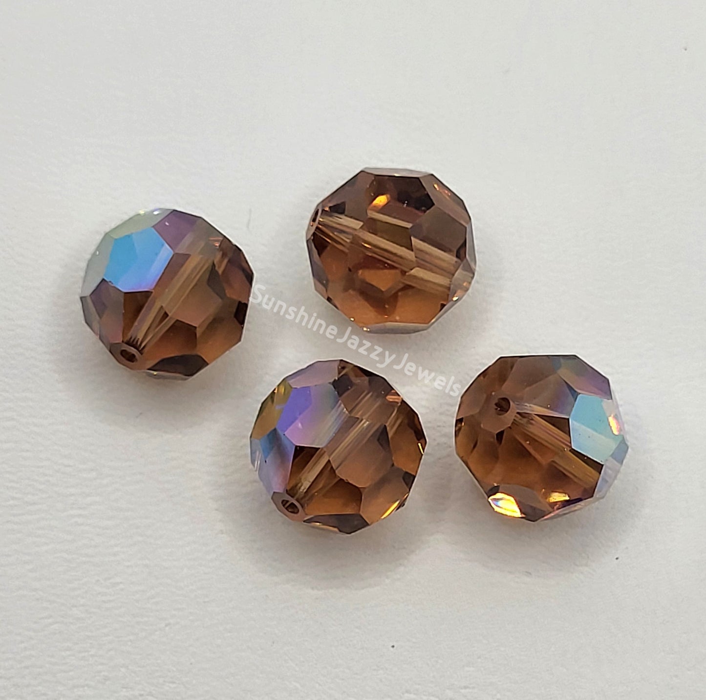 #5000 - Swarovski Crystal 12mm Faceted Round Beads w/ AB Finish