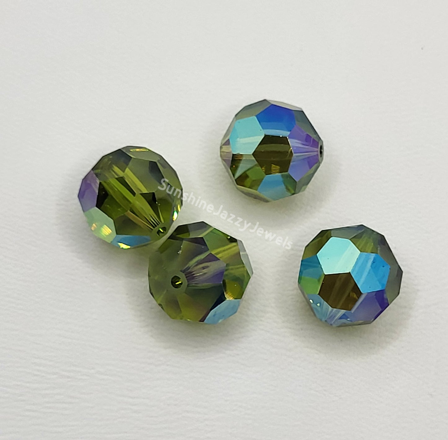 #5000 - Swarovski Crystal 12mm Faceted Round Beads w/ AB Finish