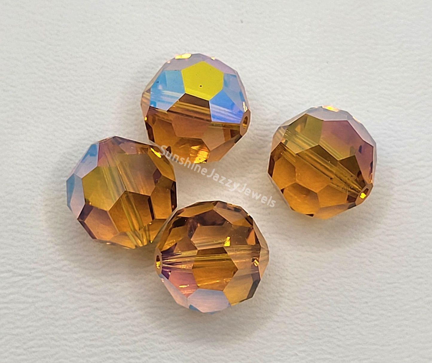 #5000 - Swarovski Crystal 12mm Faceted Round Beads w/ AB Finish