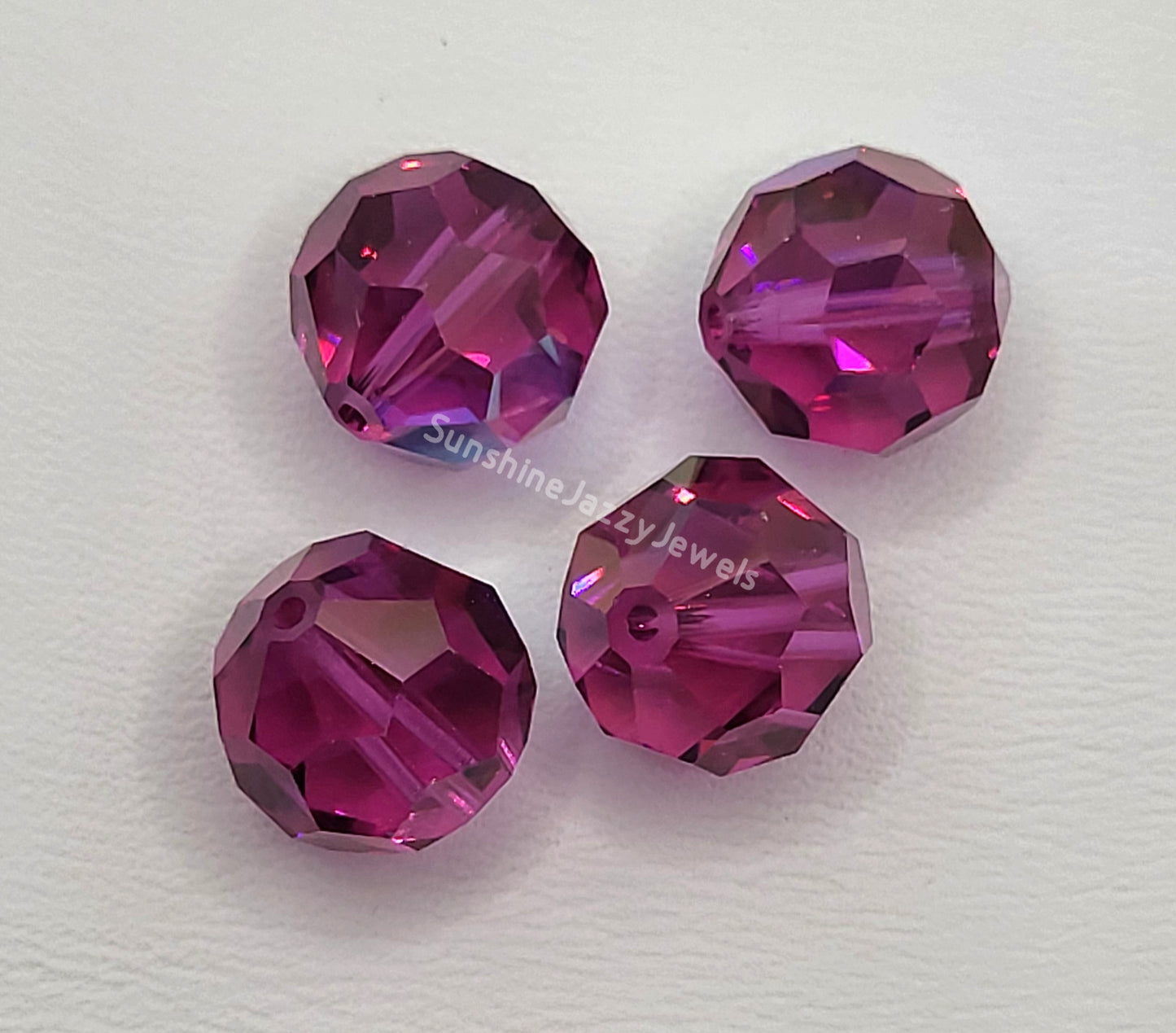 #5000 - Swarovski Crystal 12mm Faceted Round Beads w/ AB Finish