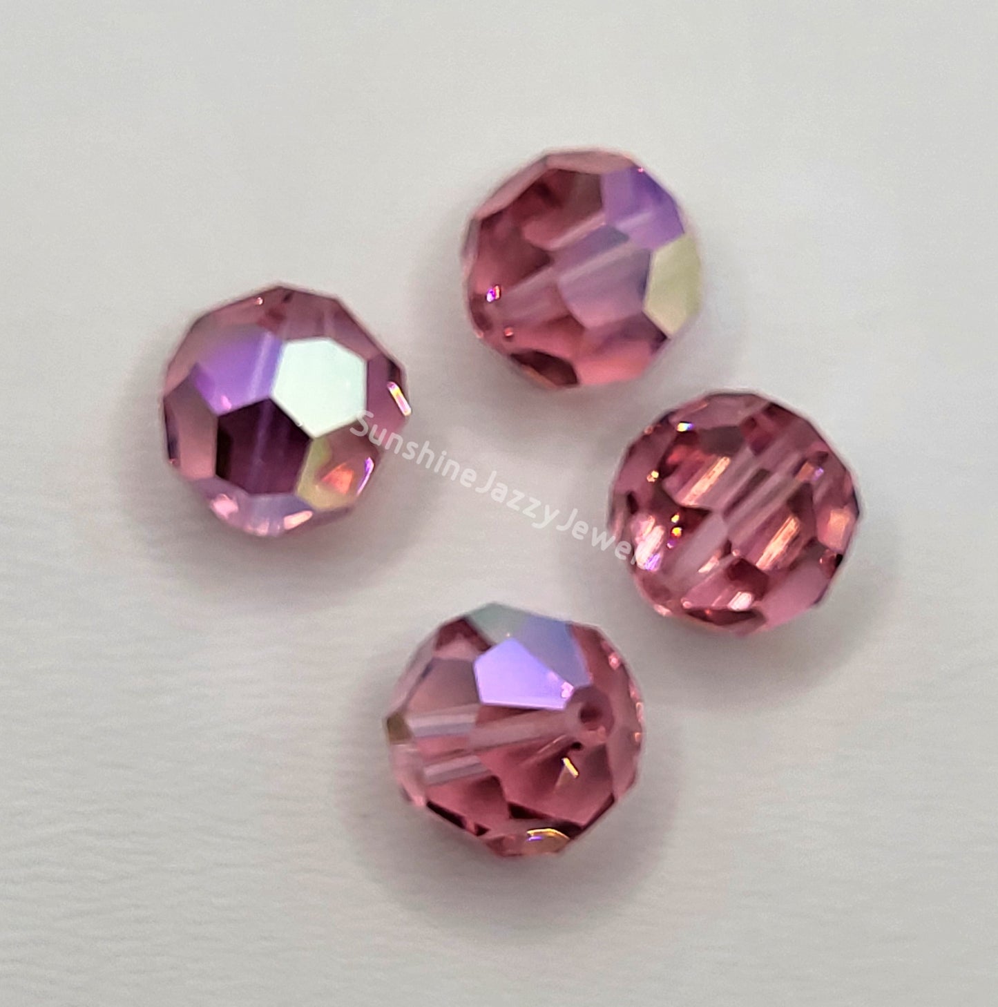 #5000 - Swarovski Crystal 12mm Faceted Round Beads w/ AB Finish