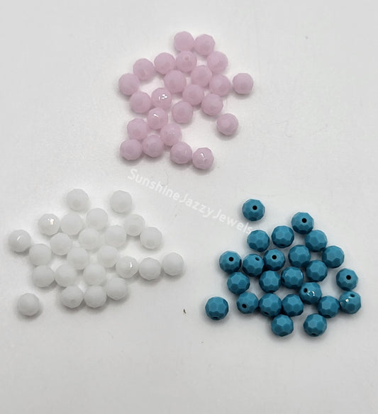 #5000 - Swarovski Crystal 4mm Faceted Round Beads; Opaque Colors
