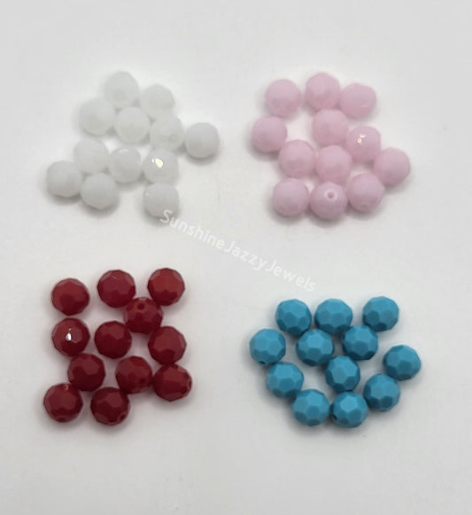 #5000 - Swarovski Crystal 6mm Faceted Round Beads; Opaque Colors