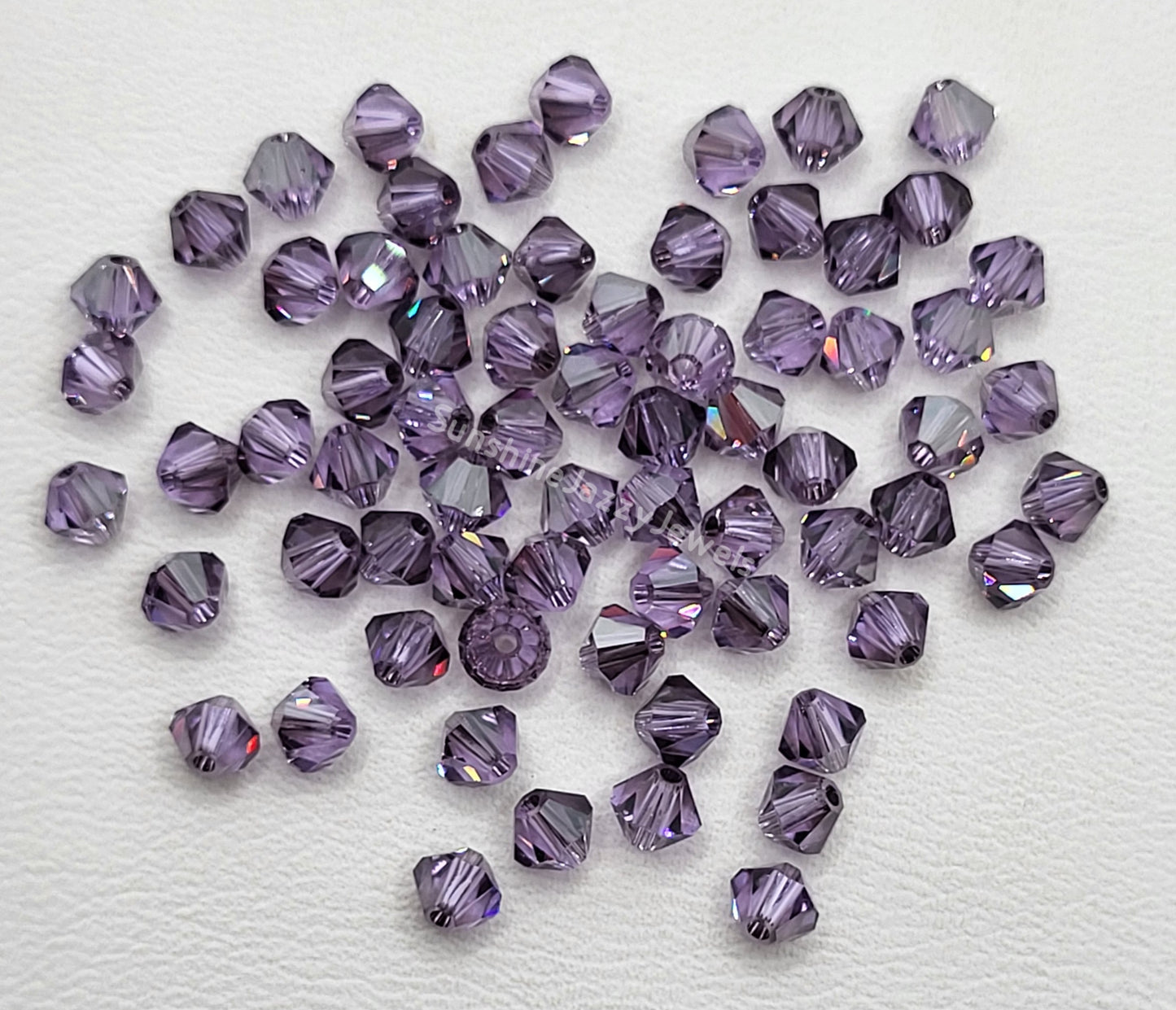 #5328 - Swarovski Crystal 4mm Bicones - Satin Effect