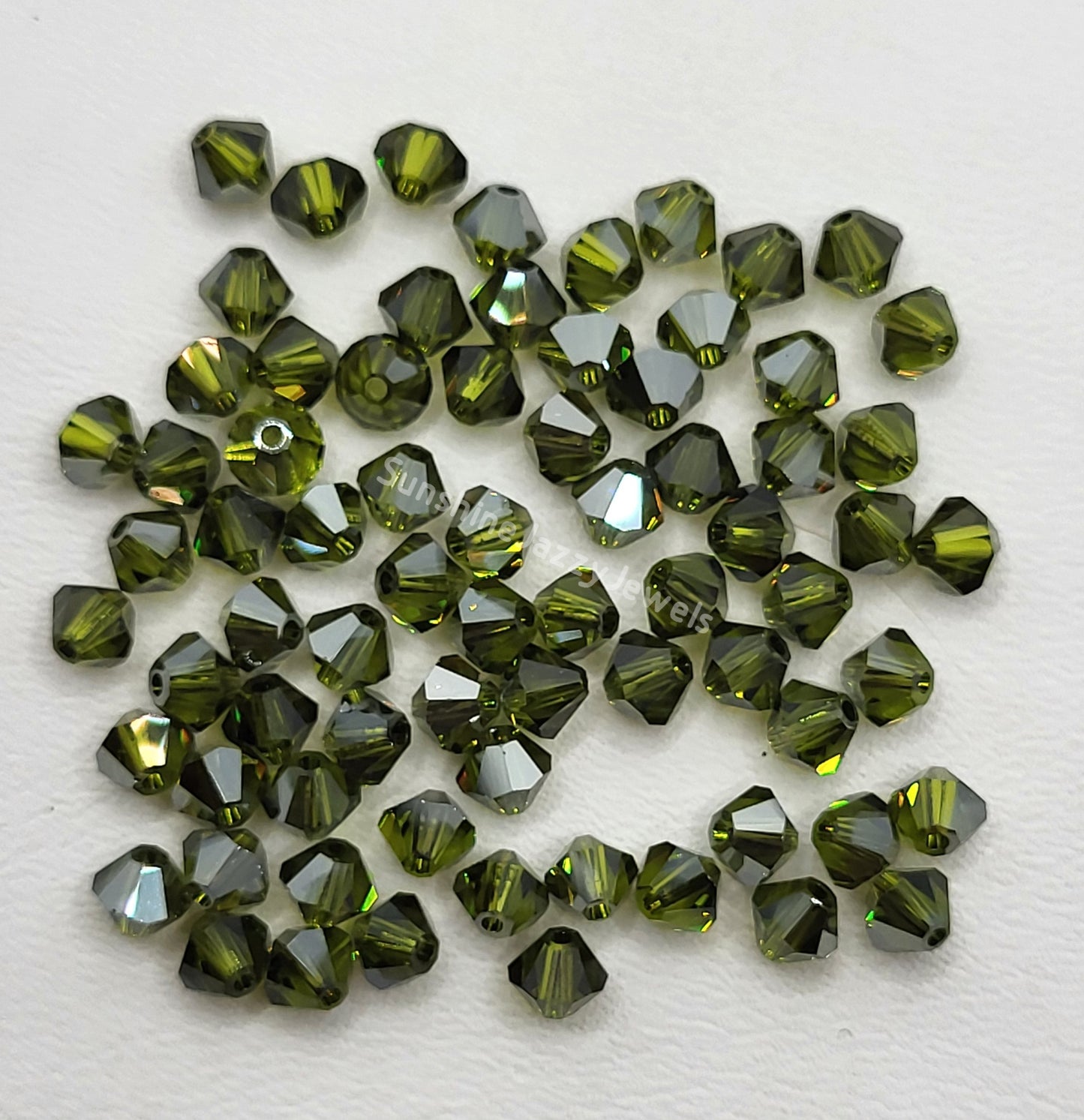 #5328 - Swarovski Crystal 4mm Bicones - Satin Effect