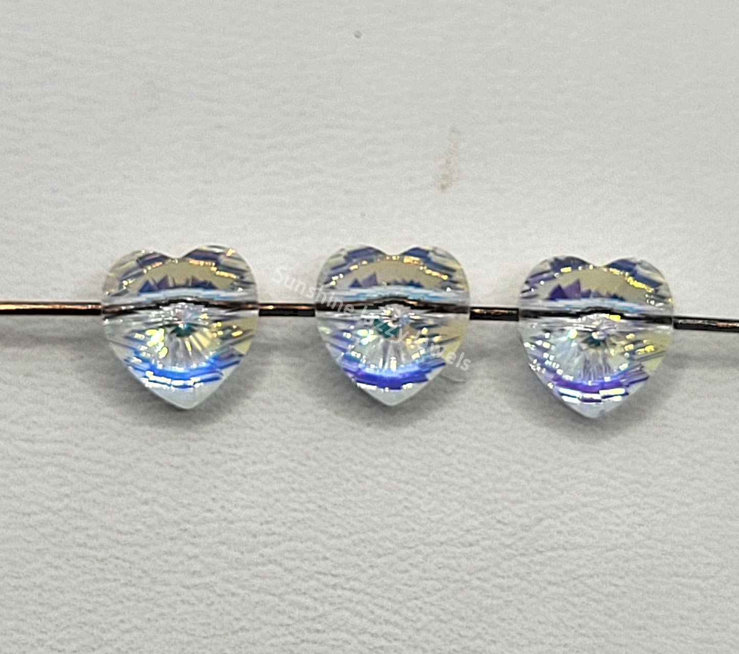 #5742 - Swarovski Crystal 8mm Heart Beads; Clear, Clear AB, or Siam