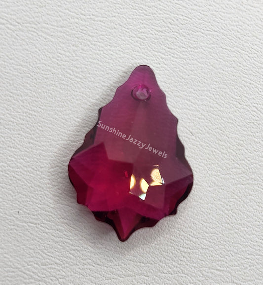 #6090 - Swarovski Crystal Ruby 22mm Baroque Pendant; LAST ONE