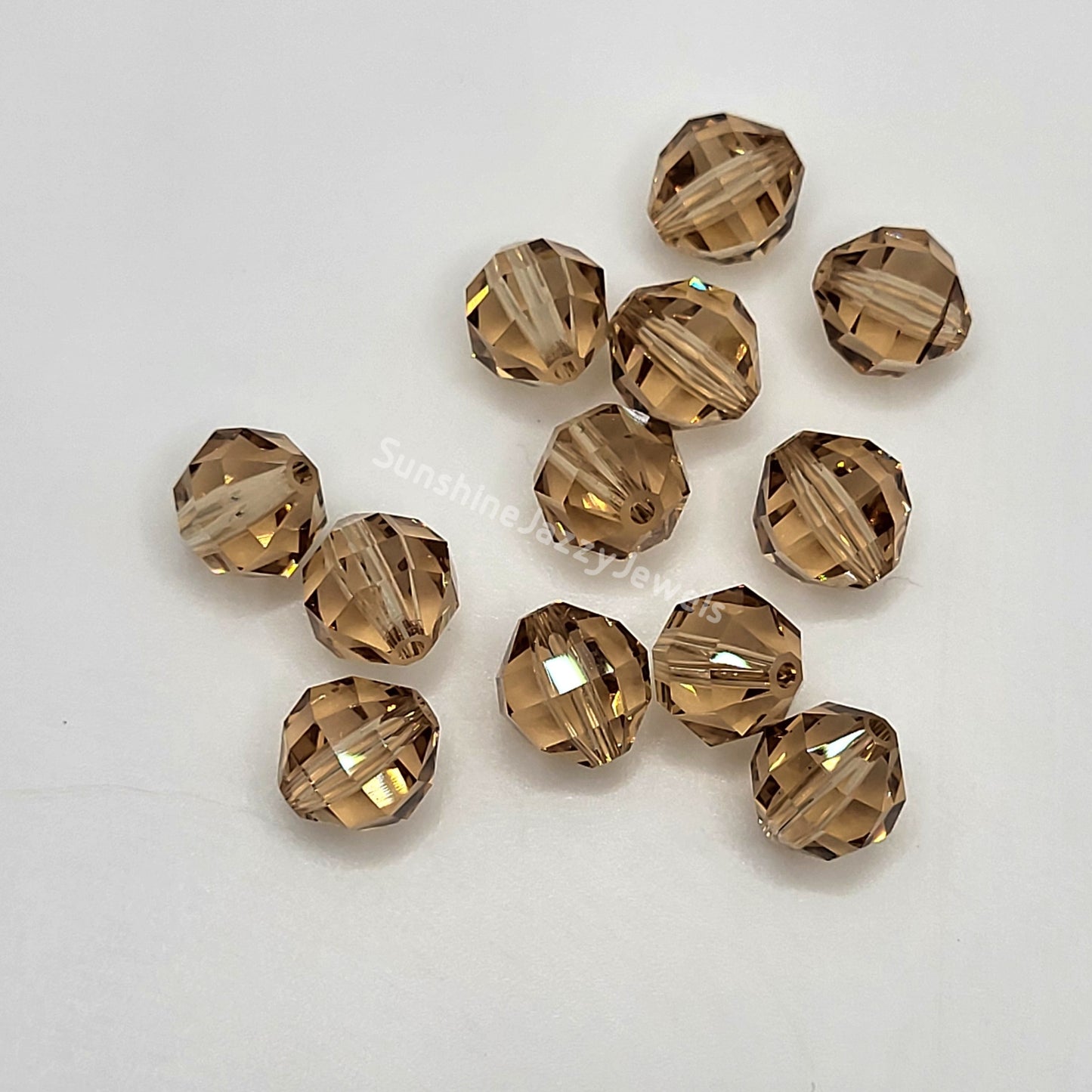 #5004 - Swarovski Crystal 8mm Geometric Round Beads; Multiple Colors