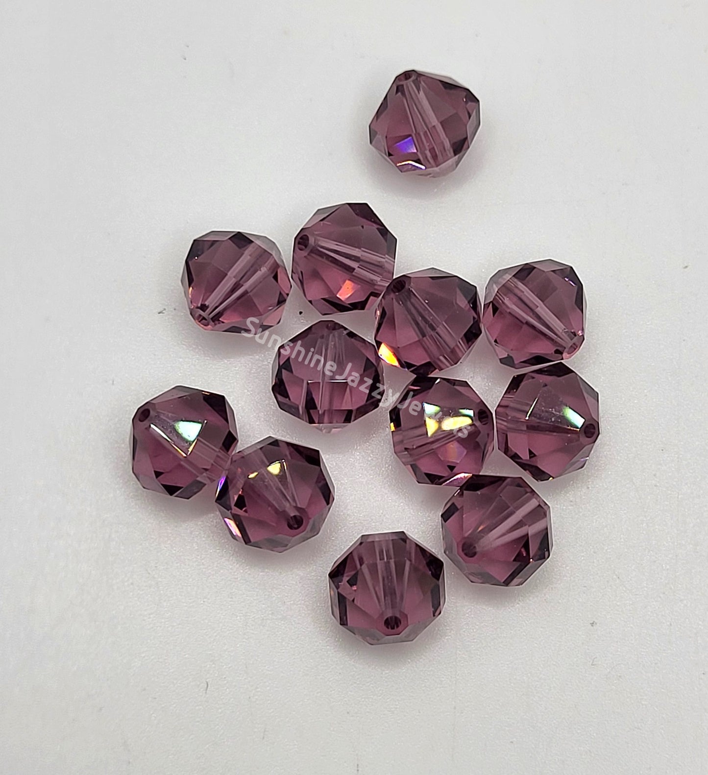 #5004 - Swarovski Crystal 8mm Geometric Round Beads; Multiple Colors