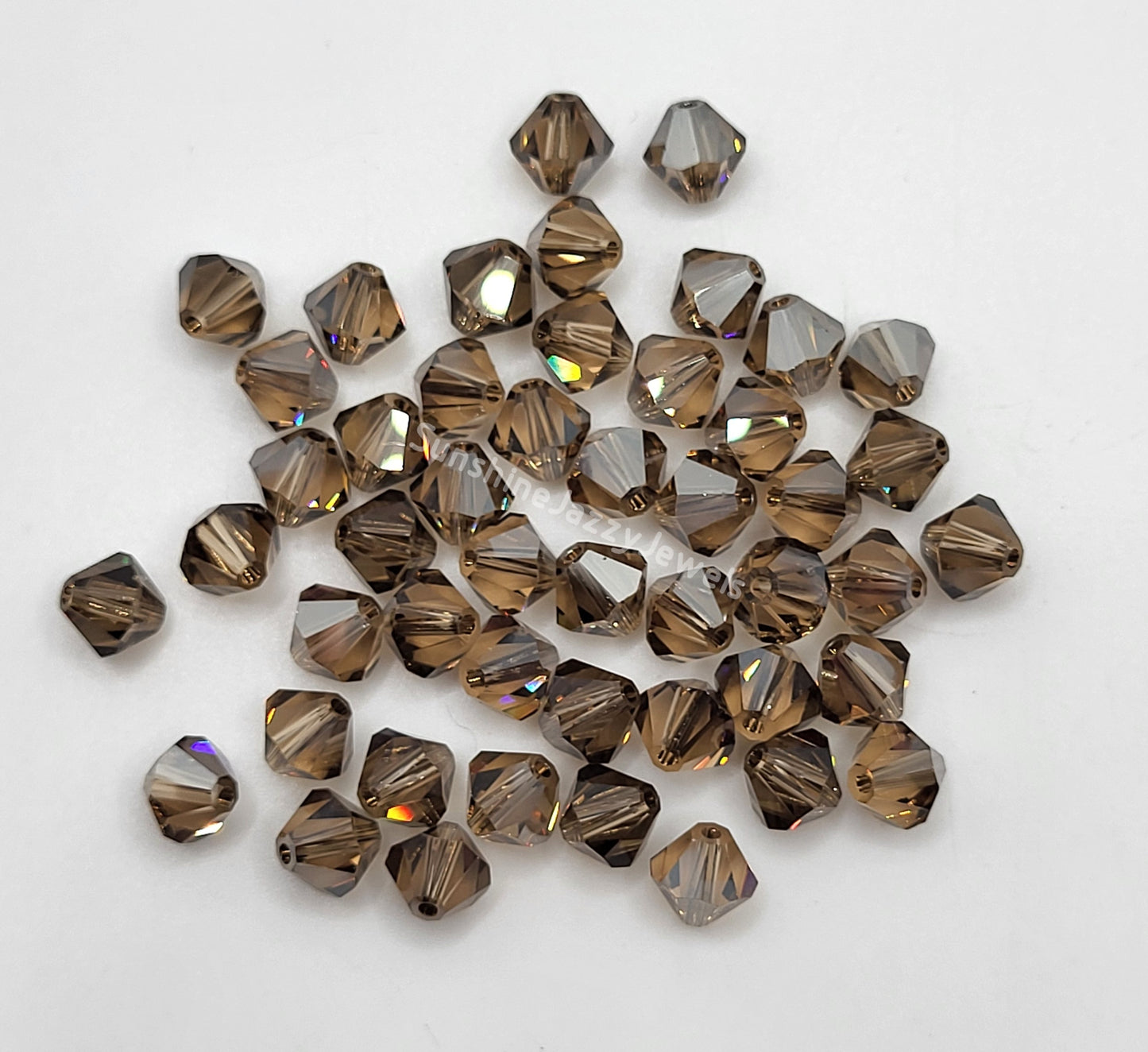 #5328 - Swarovski Crystal 6mm Bicone Beads w/ Satin Finish; 12pc per pack