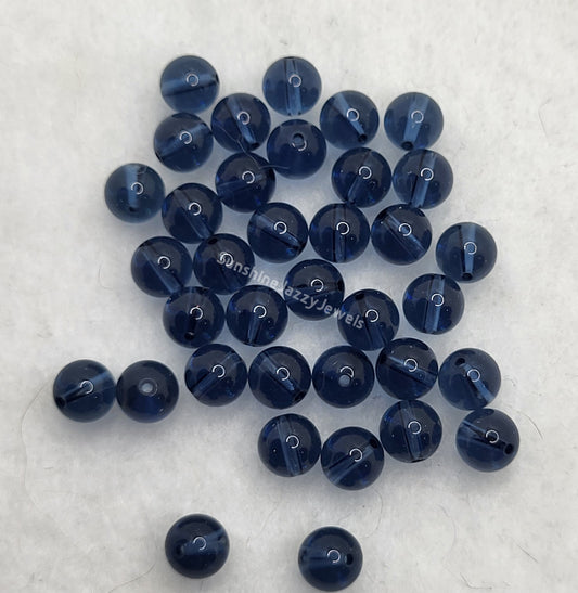 WEB EXCLUSIVE - #5090 - Swarovski Crysal Dark Sapphire Smooth Round Beads