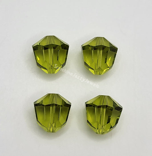 WEB EXCLUSIVE - #5401 - Swarovski Crystal Olivine 10mm Acorn Beads