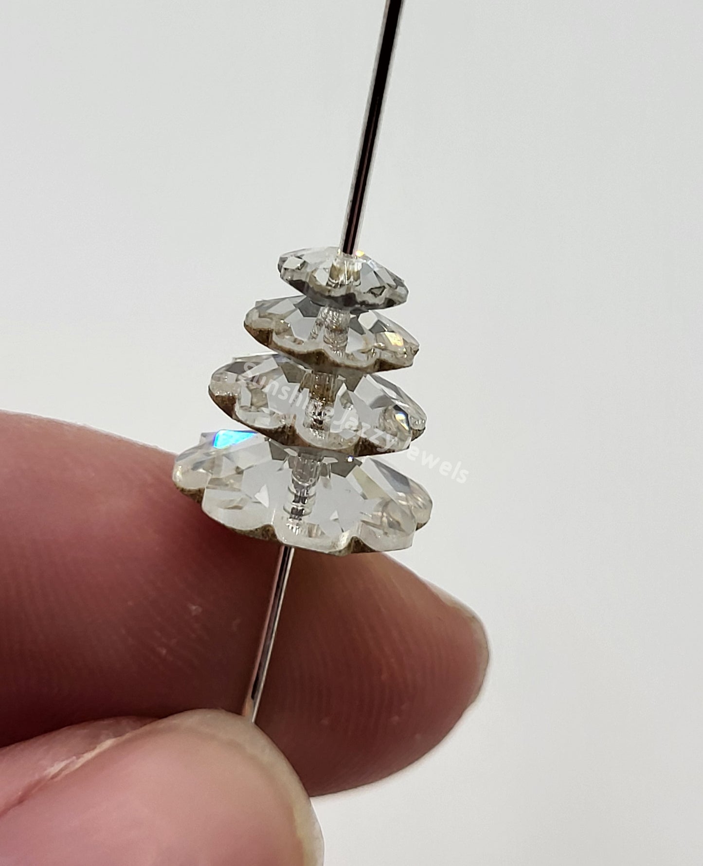 #3700 - Swarovski Crystal Clear Margarita Beads/ Buttons; 4 Sizes