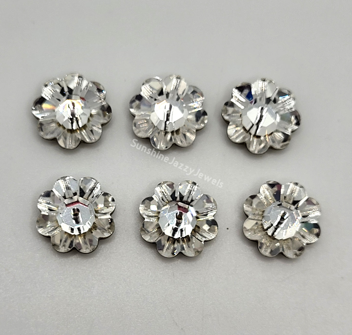 #3700 - Swarovski Crystal Clear Margarita Beads/ Buttons; 4 Sizes