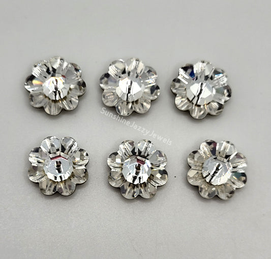 #3700 - Swarovski Crystal Clear Margarita Beads/ Buttons; 4 Sizes