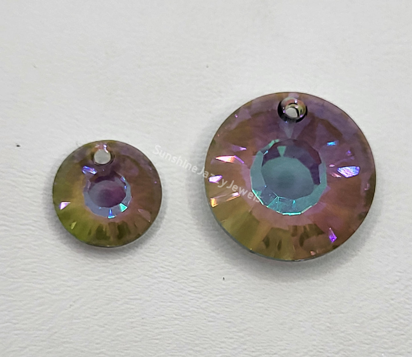 #6724 - Swarovski Crystal Sun Pendants; Many Colors; 12mm or 19mm Size