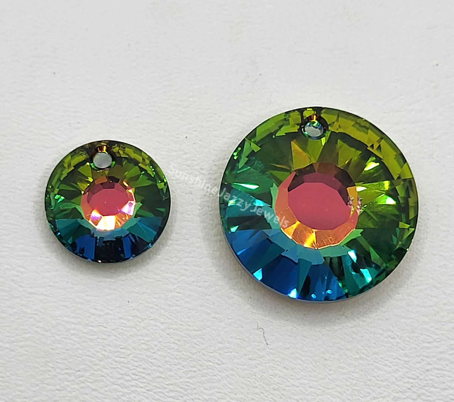 #6724 - Swarovski Crystal Sun Pendants; Many Colors; 12mm or 19mm Size