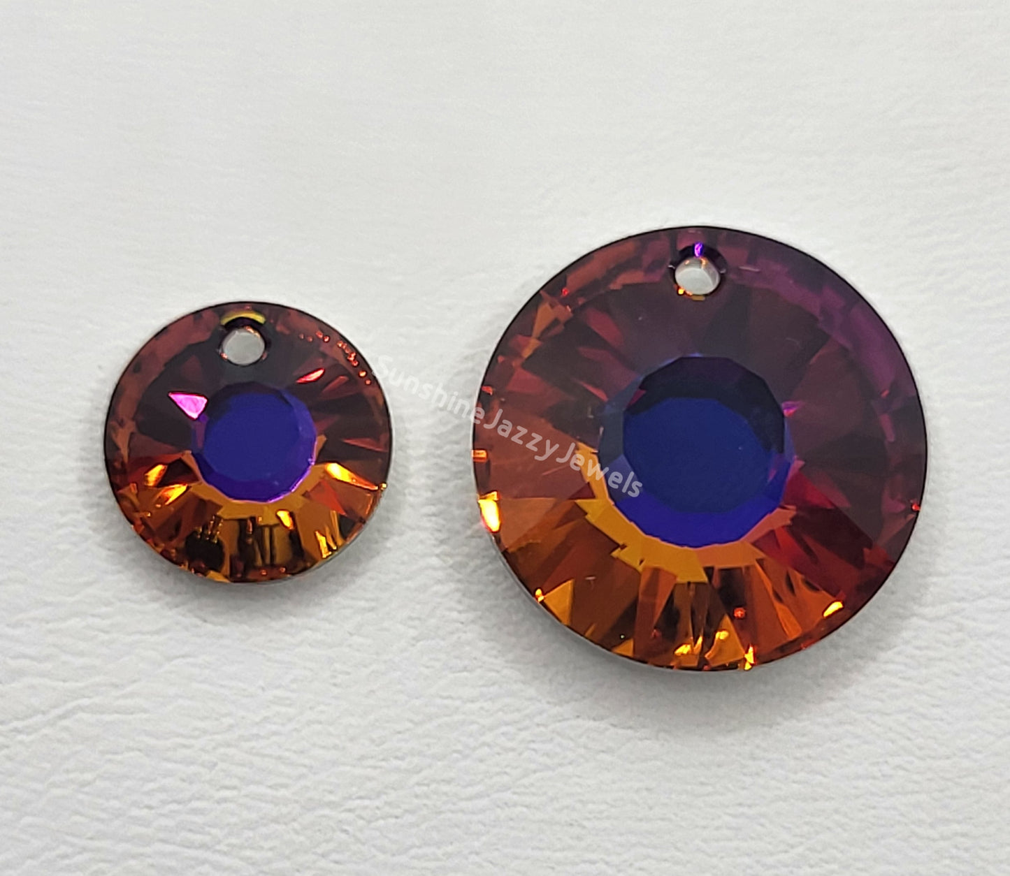 #6724 - Swarovski Crystal Sun Pendants; Many Colors; 12mm or 19mm Size
