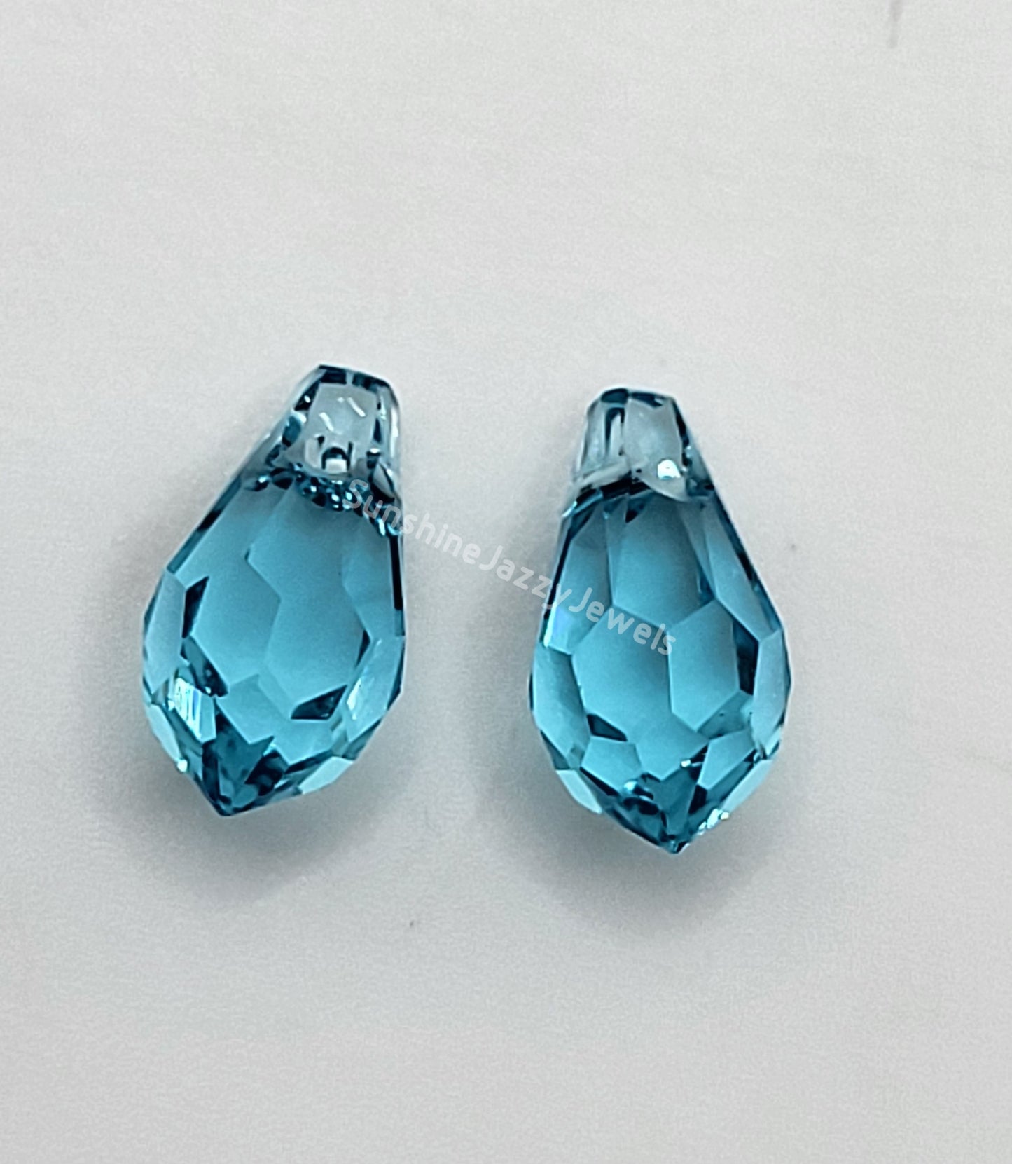 WEB EXCLUSIVE - #6000 - Swarovski Crystal Light Turquoise 11x5.5mm Teardrop Pendants