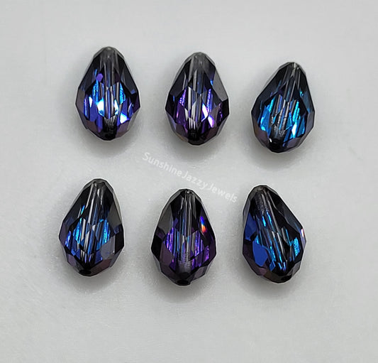 WEB EXCLUSIVE - #5500 - Swarovski Crystal Heliotrope 10x7mm Teardrop Beads