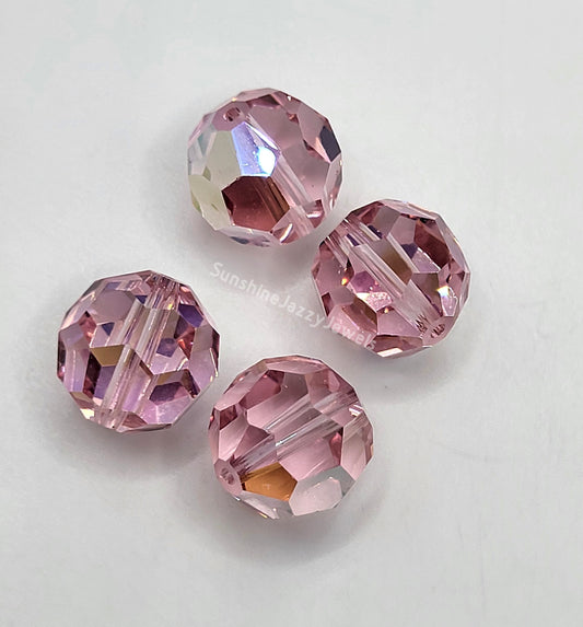 WEB EXCLUSIVE - #5000 - Swarovski Crystal Light Rose AB 13mm Faceted Round Beads