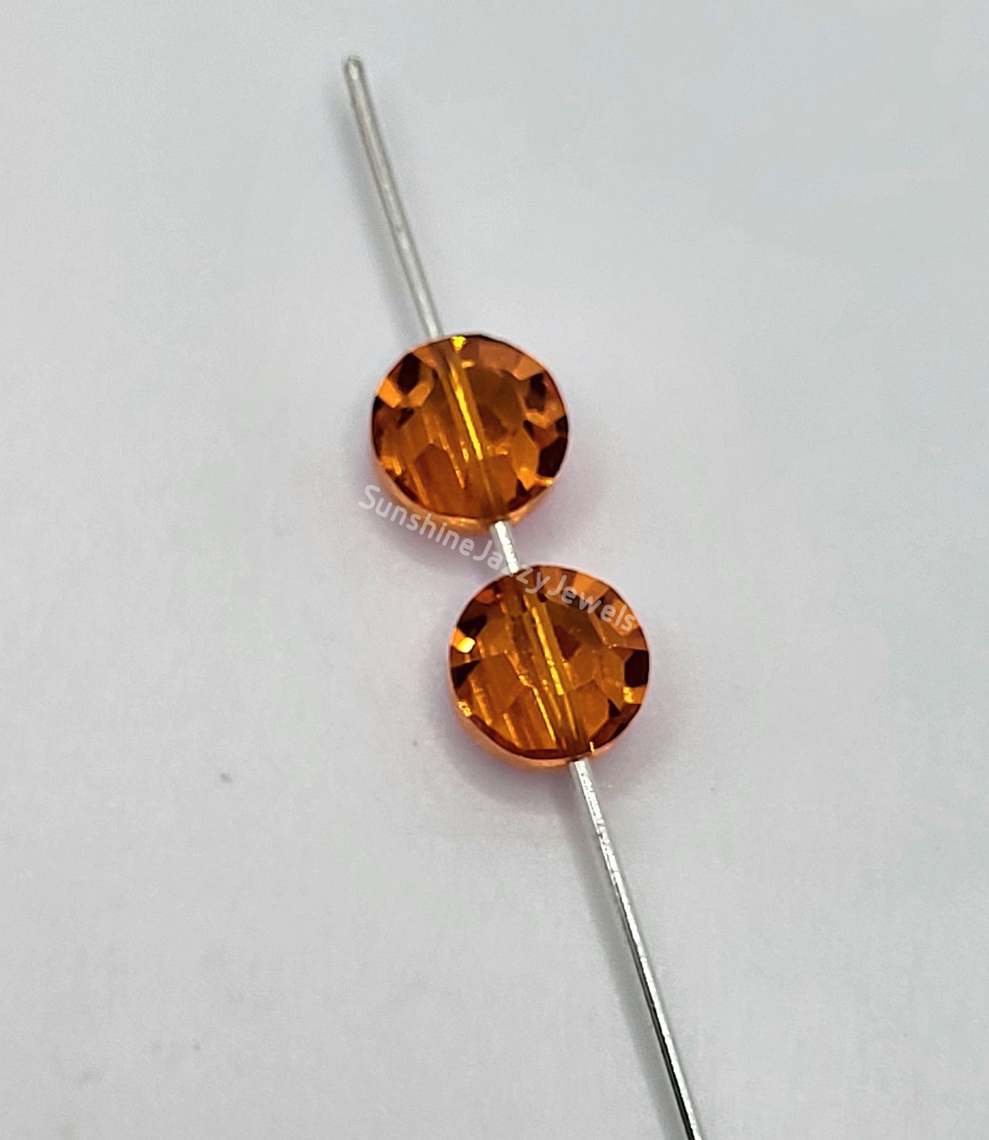 WEB EXCLUSIVE - #5100 - 12pc Swarovski Crystal Sun AB 8mm Lentil Beads