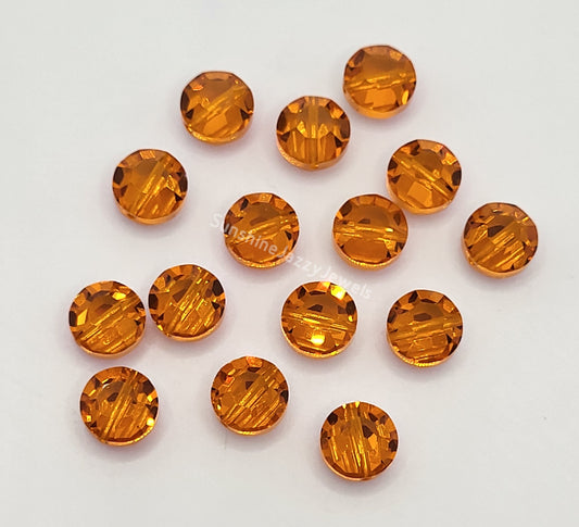 WEB EXCLUSIVE - #5100 - 12pc Swarovski Crystal Sun AB 8mm Lentil Beads