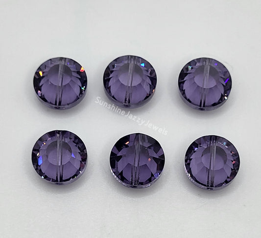 WEB EXCLUSIVE - #5100 - 6pc Swarovski Crystal Cardinal 10mm Lentil Beads