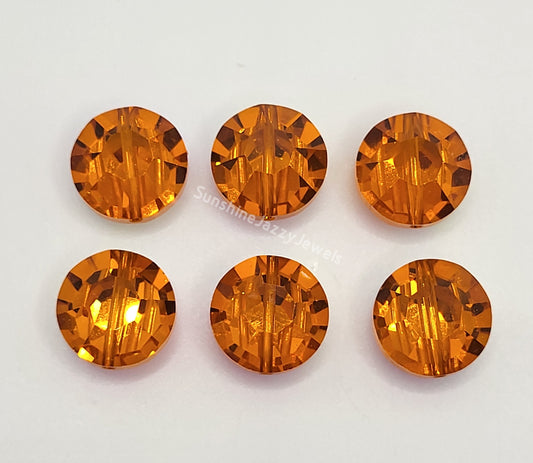 WEB EXCLUSIVE - #5100 - 6pc Swarovski Crystal Sun AB 12mm Lentil Beads