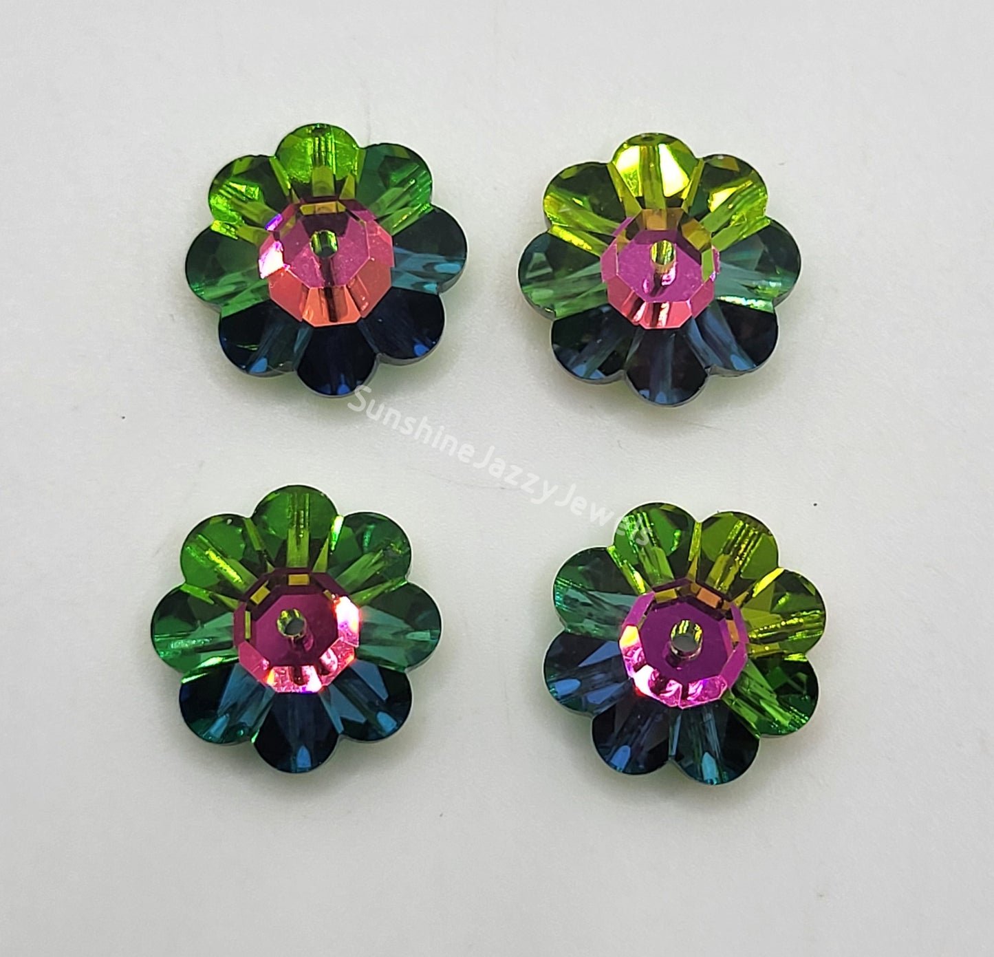 WEB EXCLUSIVE - #3700 - 4pc Swarovski Crystal Vitrail Medium 14mm Margarita Beads