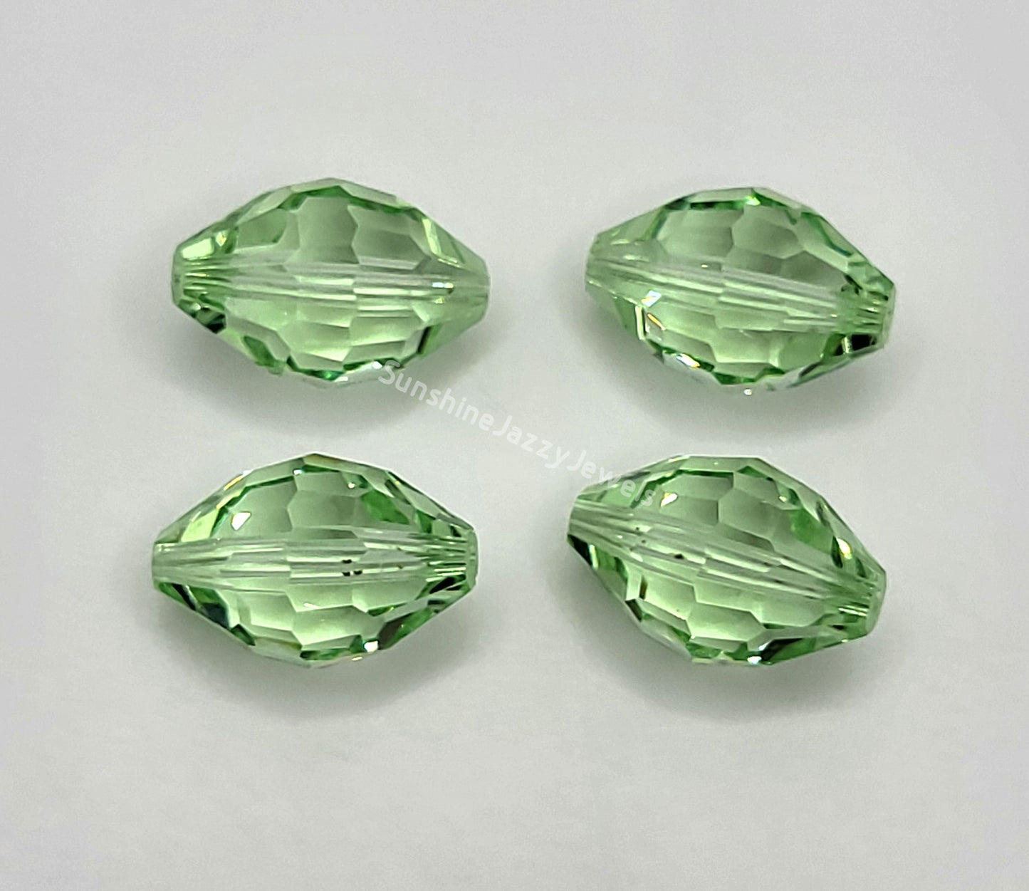 WEB EXCLUSIVE - #5200 - 4pc Swarovski Crystal Chrysolite 15x10mm Oval Beads