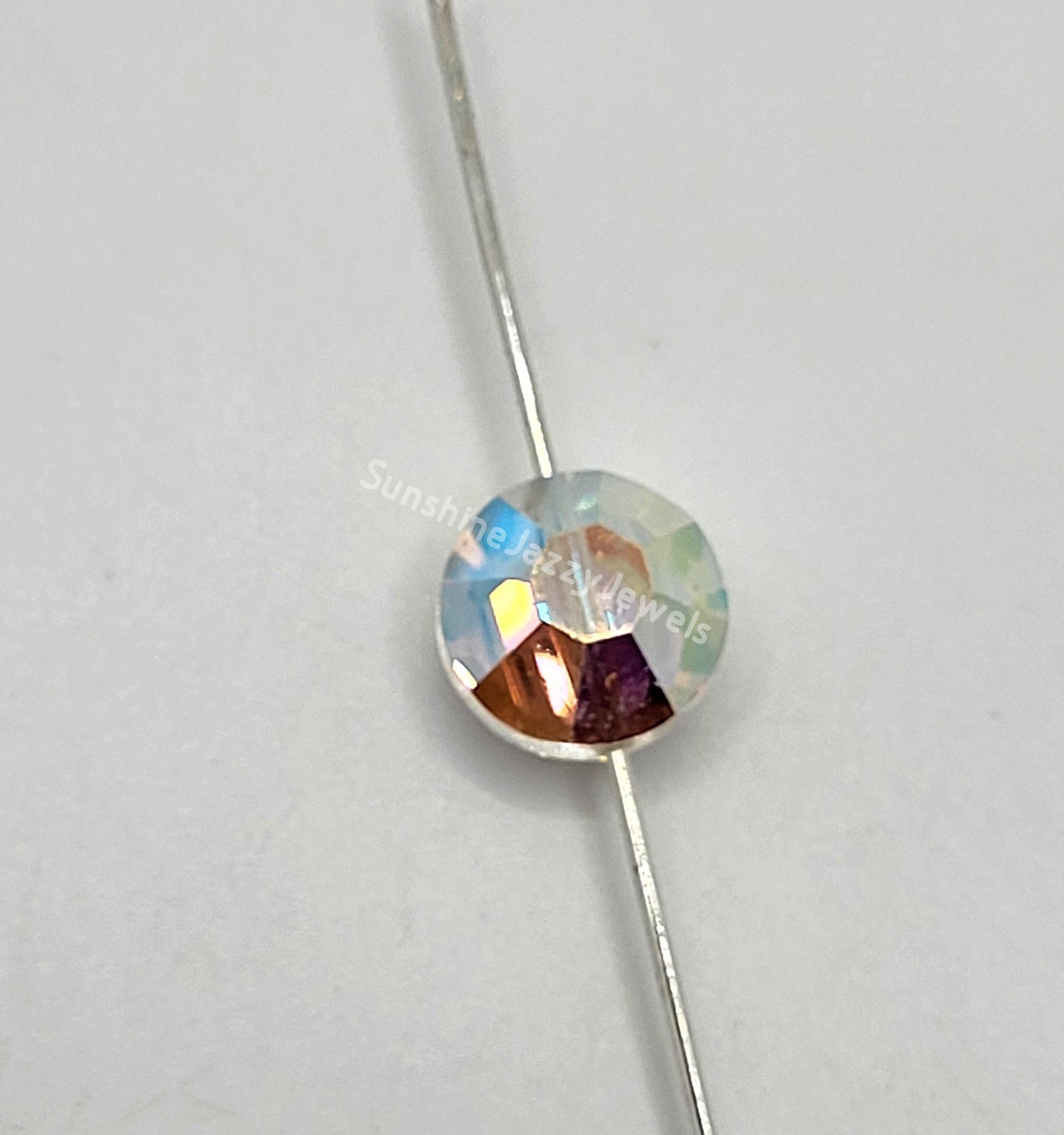 WEB EXCLUSIVE - #5100 - 6pc Swarovski Crystal Clear AB2X 10mm Lentil Beads