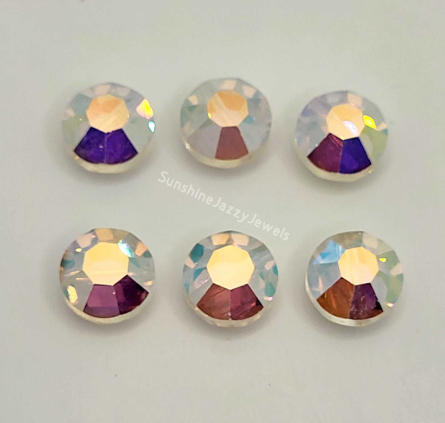WEB EXCLUSIVE - #5100 - 6pc Swarovski Crystal Clear AB2X 10mm Lentil Beads