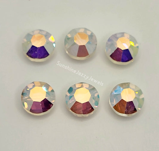 WEB EXCLUSIVE - #5100 - 6pc Swarovski Crystal Clear AB2X 10mm Lentil Beads