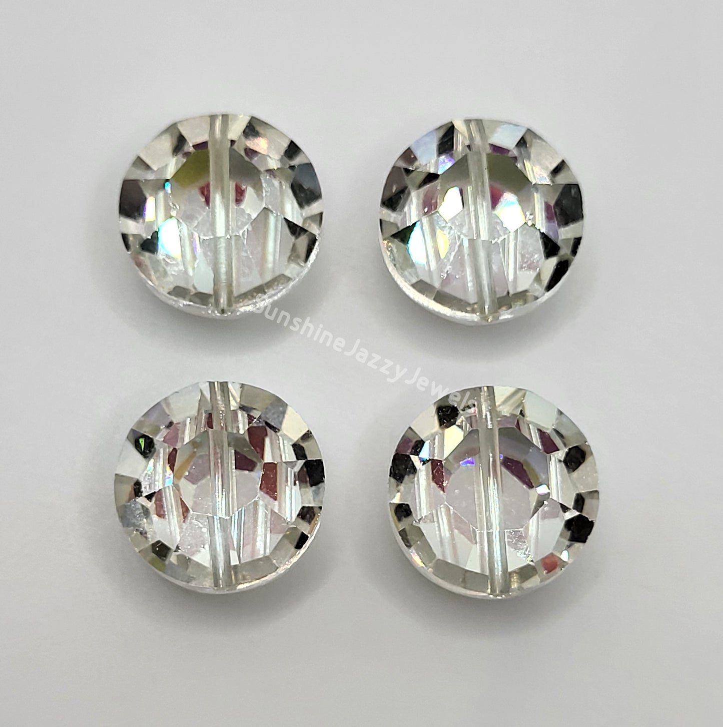 WEB EXCLUSIVE - #5100 - 4pc Swarovski Crystal Vitrail Light 14mm Lentil Beads