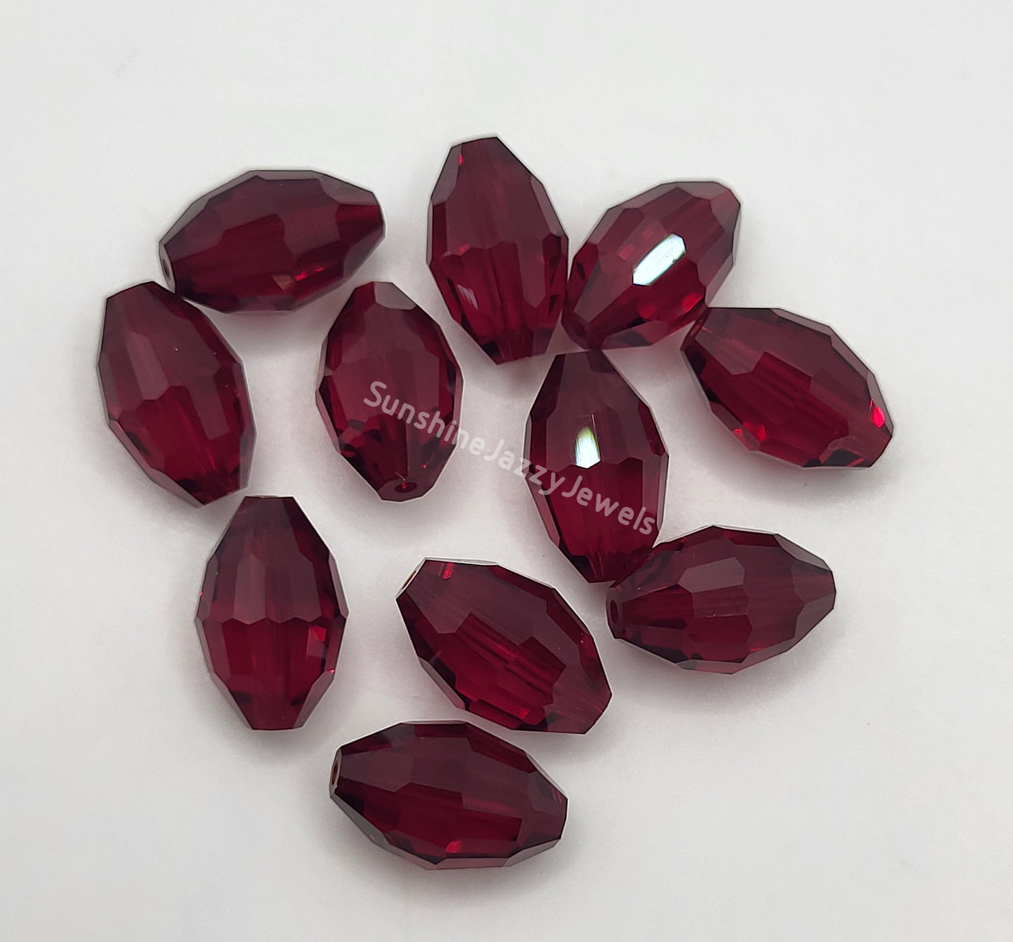 WEB EXCLUSIVE - #5200 - 6pc Swarovski Crystal Siam 12x8mm Oval Beads