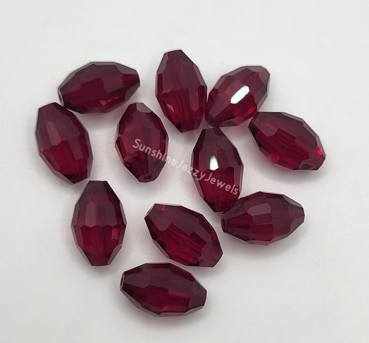 WEB EXCLUSIVE - #5200 - 6pc Swarovski Crystal Siam 12x8mm Oval Beads