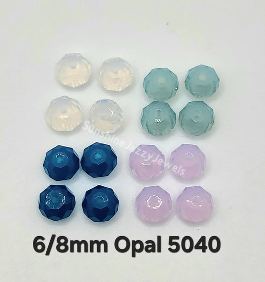 #5040 - Swarovski Crystal Briolette/ Donut Beads; Opal Colors