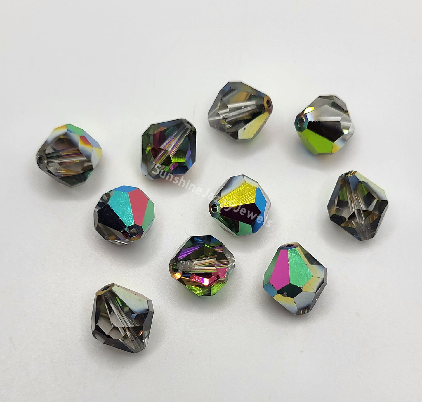 #5304 - Swarovski Crystal Rose 12mm Rounded Bicone Beads; 6pc per pack