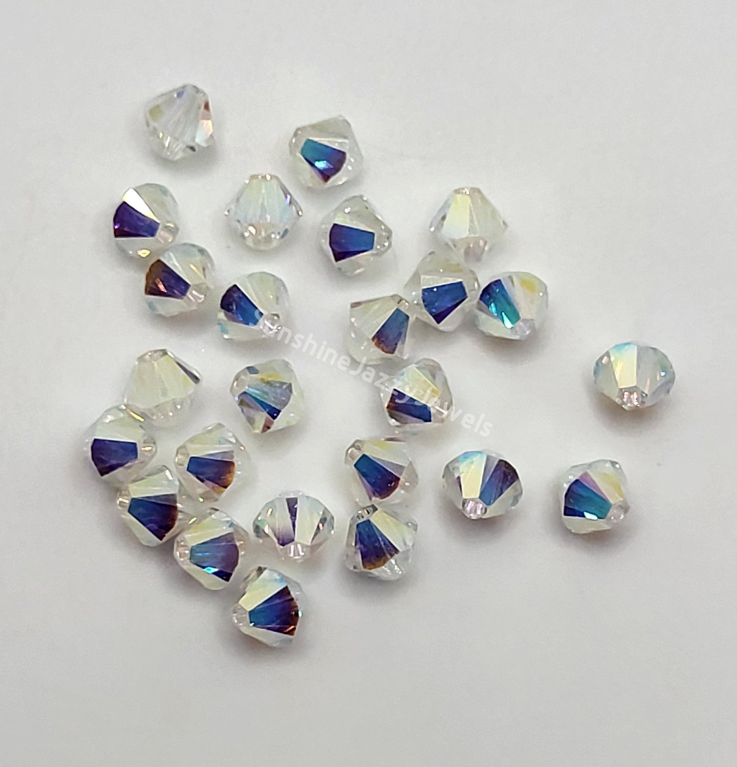 #5328 - 25pc Swarovski Crystal Clear AB2X 5mm Bicone Beads; LAST ONE