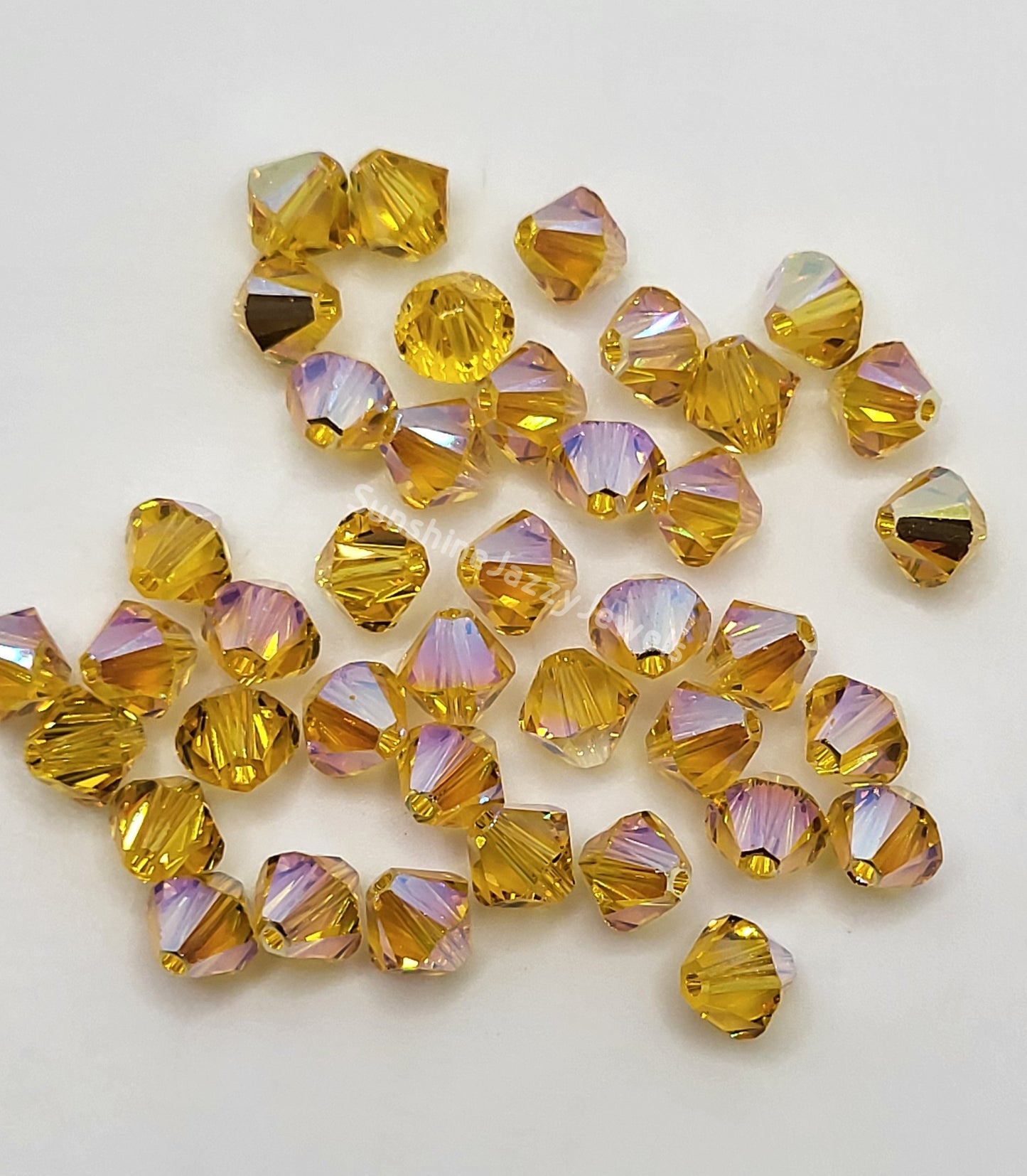 #5328 - Swarovski Crystal 6mm AB2X Bicone Beads; 12pc per pack