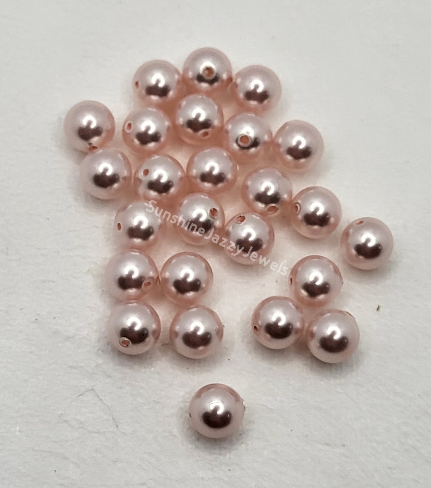 #5810 - Swarovski Crystal 6mm Round Pearl Beads; 25pc per pack