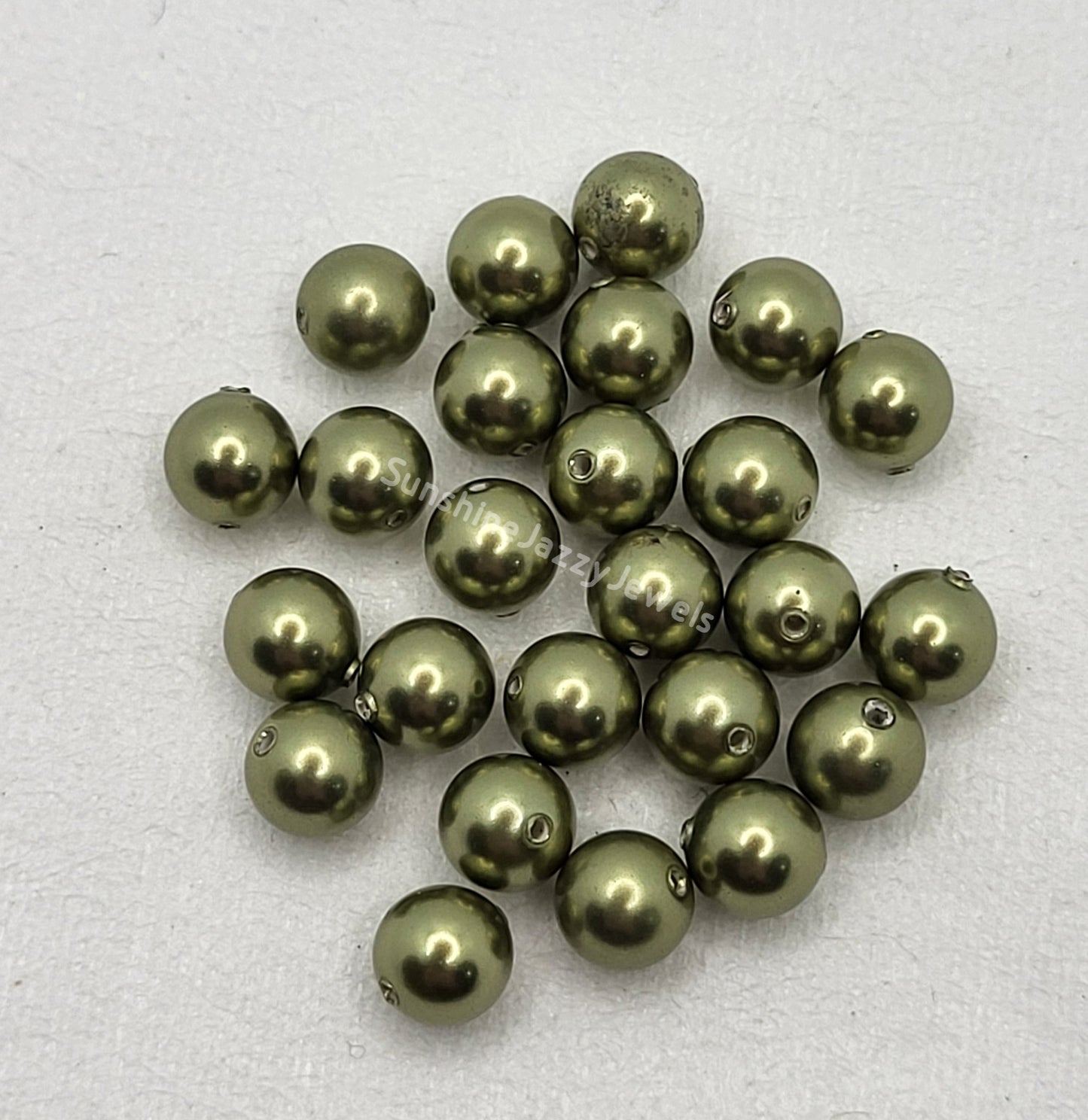 #5810 - Swarovski Crystal 6mm Round Pearl Beads; 25pc per pack