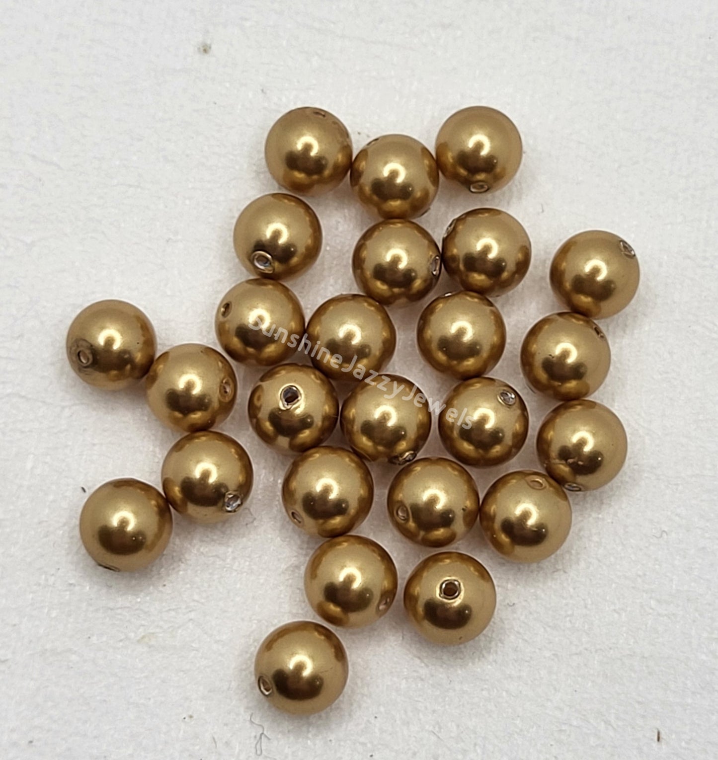 #5810 - Swarovski Crystal 6mm Round Pearl Beads; 25pc per pack