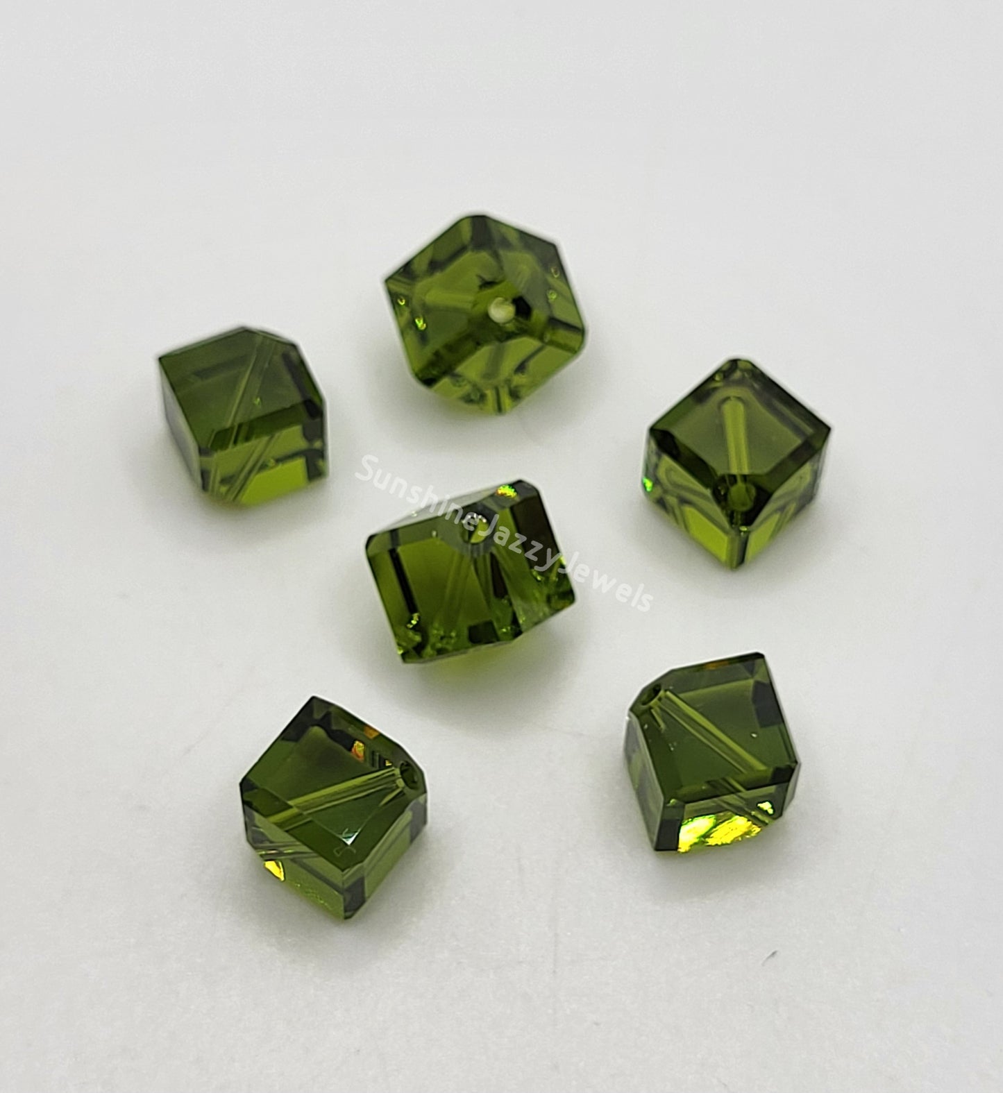 #5600 - Swarovski Crystal 6mm Diagonal Cube Beads; 6pc per pack