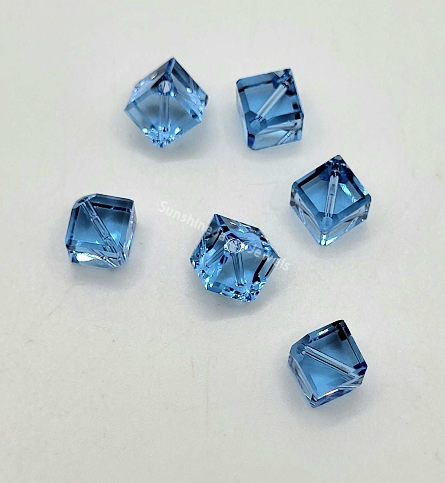 #5600 - Swarovski Crystal 6mm Diagonal Cube Beads; 6pc per pack