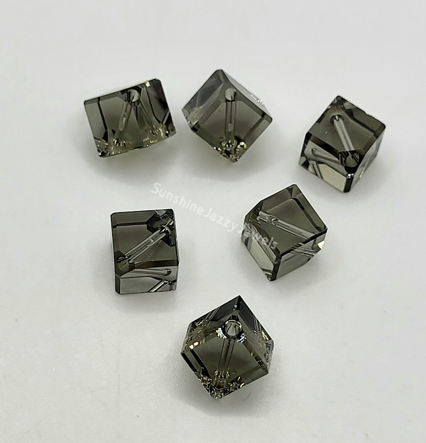#5600 - Swarovski Crystal 6mm Diagonal Cube Beads; 6pc per pack